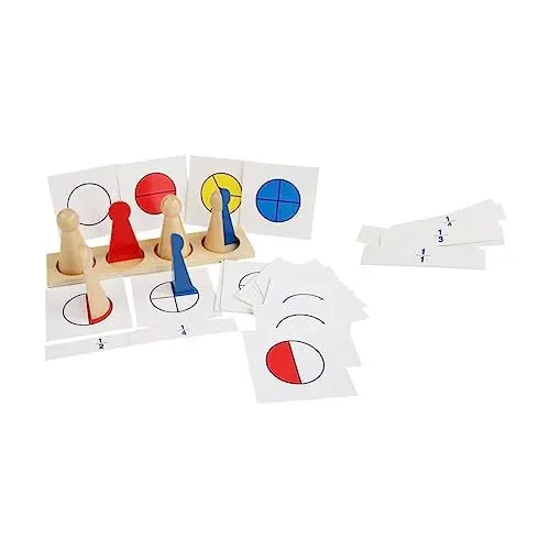 Produktbild: ifundom 1 Satz Lehrmittel für Bruchrechnen Stapelspiele für Vorschulkinder Gedankentrainingsspielzeug Spielzeug für Kinder kinderspielzeug + Holzfraktion Spielzeug Lehrspielzeugsteine