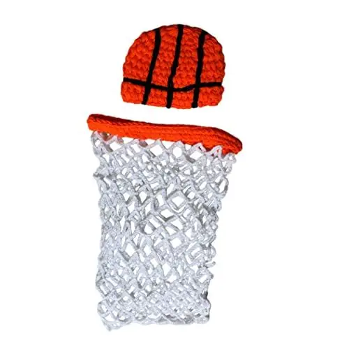 Produktbild: ifundom 1 Satz Requisiten Für Babyfotos Baby-basketballnetz Wickeln Baby-outfits Häkeln Babykleidung Kleidung Für Neugeborene Mädchen Babysport Junge Kind Neugeborener Hut Baumwollfaden