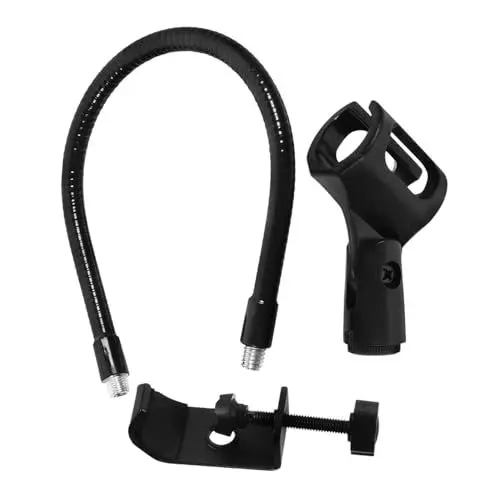 Produktbild: Schwanenhals-Mikrofonständer fernsehen stream tv Mikrofonhalterung für Mikrofonhalter für den Schreibtisch Desktop-Zubehör Tischzubehör Mikrofonzubehör Handy