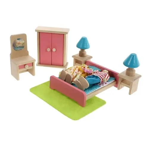 Produktbild: ifundom 1 Satz Spielhaus Spielzeug Kinderspielzeug interaktives Spielzeug Spielzeuge Spielzeug für kleine Mädchen Spielset aus Holz Lernspielzeug pädagogisches Spielzeug hölzern vorgeben