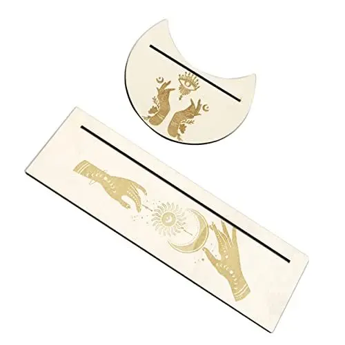 Produktbild: ifundom Eleganter Für Tarotkartensets Aus Holz in Mondform Platzsparend Und Als Wahrsagezubehör