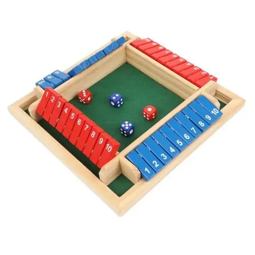 Produktbild: ifundom 1 Set Brettspiel Zahlen Flip Kacheln Spiel 4 Spieler Barspiele Würfel Flip Spiel Frühes Entwicklungsspielzeug 4 Spieler Spiele Tischläufer Spielzeug Lustiges Würfelspiel