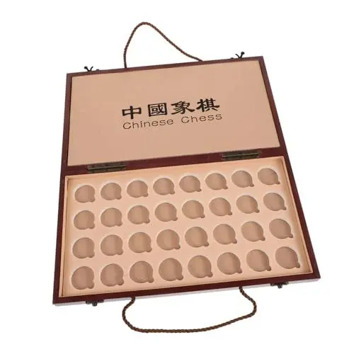 Produktbild: ifundom Chinesisches Dame-schachspiel Schachbrett Aus Holz Tragbares Schachspiel