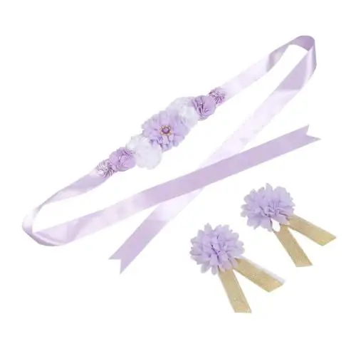 Produktbild: ifundom Umstandsschärpen-gürtel-set Vintage-blumenschärpe Für Werdende Mütter Schwangerschafts-babyparty-dekorationszubehör
