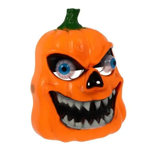 Produktbild: ifundom 1 Stück Lichtemittierende Kürbismaske Leuchtende Maske Tanzparty Gesichtsmaske Partyzubehör Halloween Dekorative Maske Party Cosplay Maske Kürbis Design Maske