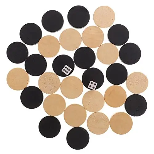 Produktbild: ifundom 1 Stück Schachfiguren Backgammon-spielsteine Brettspiele Schach Brettspielzubehör Chinesisches Schach Spielchips Spielen Crokinole-brettspiel Dame Brettspiel Chinesische Dame Holz