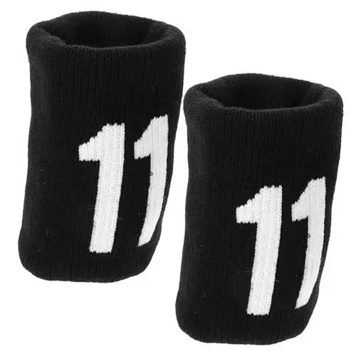 Produktbild: ifundom 1paar Elastische Handgelenkbandagen Aus Baumwolle Für Sport Schweißabsorbierende Handgelenkschoner Für Basketball Tennis Und Fitness Schwarz