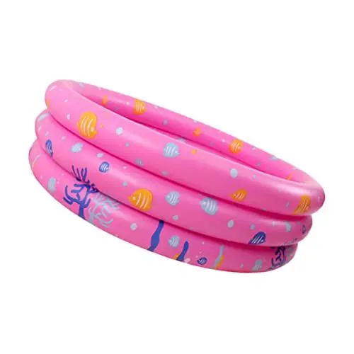 Produktbild: ifundom 1stk Schwimmbad Aufblasbares Schwimmbecken Kinder Sprengen Pool Aufblasbarer Außenpool Outdoor-Spielzeug Spielzeug Für Kinder Kinderbecken Badewanne Wasserbecken Rosa PVC