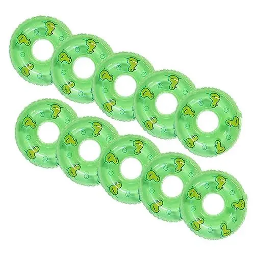 Produktbild: ifundom 20 STK Entenschwimmring Winzige Schwimmringe Schwimmen Zubehör Mini-hausschwimmringe Simulierter Schwimmring Tischzubehör Aufblasbar PVC Wackelkopfpuppe Kind