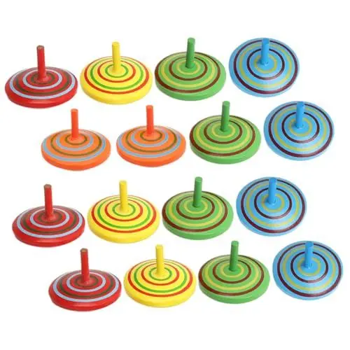 Produktbild: ifundom 24st Kreisel Spielzeug Kinderzubehör Kinder Versorgen Kinderversorgung Kinderaccessoire Hölzern