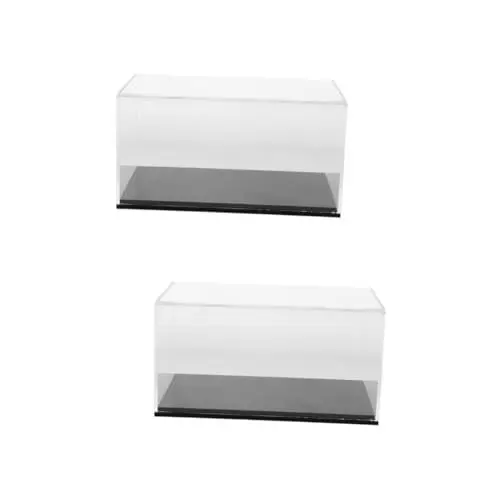 Produktbild: ifundom 2stücke Toy Car Display Box Staubdichte Vitrine Für Modellautos Fahrzeugmodell Aufbewahrung Transparente Aufbewahrungsbox Für Sammlerfiguren Für Action Figuren Und