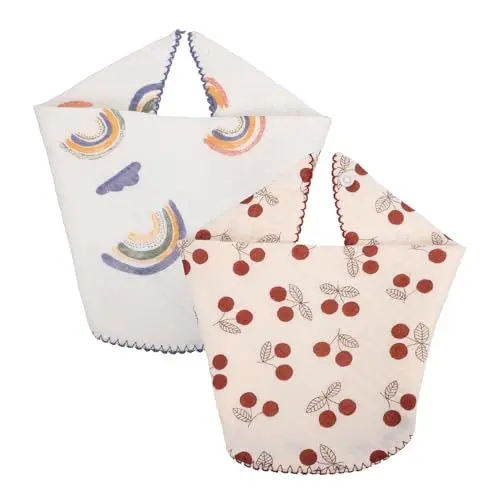 Produktbild: ifundom 2 Stück Baby-Fütterungslätzchen Aus Baumwolle Kleinkind-Lätzchen Sabbernde Lätzchen Für Neugeborene Baby-Lätzchen Säuglingsnahrungs-Lätzchen Für Babyparty-