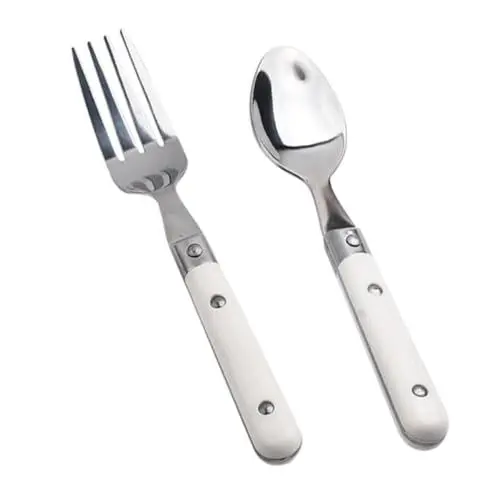 Produktbild: ifundom 2stücke Und Kunststoff Junge Mädchen Essbesteck Löffel Ergonomisches Design Für Selbst Essen Lernen Langlebig Und Sicher Für Kindergarten Und Haushalt