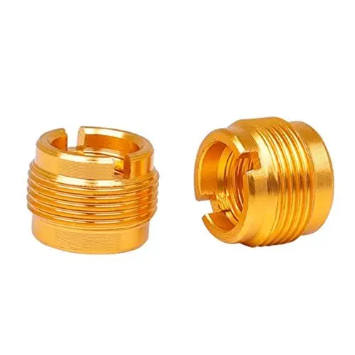 Produktbild: ifundom Goldene Mikrofonclip-adapterschraube 2 Stück Gewindeverbindungsschraube Für Mikrofonständer Mit 3/8 Bis 5/8 Zoll Gewinde