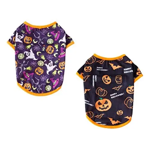Produktbild: ifundom 2 Teilige Kleidung Für Haustiere Hunde Halloween Jacke Halloween Kostüme Für Hunde Hundekostüme Kleid Kostüm Chihuahua Kostüm Chihuahua Halloween Kleidung Haustier