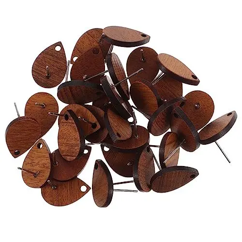 Produktbild: ifundom Ohrmaterial-set 30-teilig Holz-ohrringe Ohrring-herstellungsset Ohrstecker für Schmuck