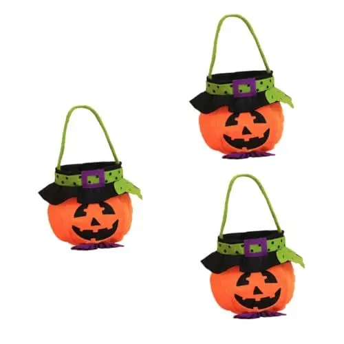 Produktbild: ifundom 3St Halloween-Süßigkeitsbeutel Snackbeutel Halloween-Goodie-Bags halloween handtasche halloween tragetasche Handtaschen Stofftaschen Halloween-Aufbewahrungstaschen Kürbis Container