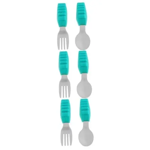 Produktbild: ifundom 3 Sets 2-teiliges Baby-besteckset Kleinkind-trainingsgabel-löffel-set Komfortabler Griff Für Die Fütterungszeit Des Babys
