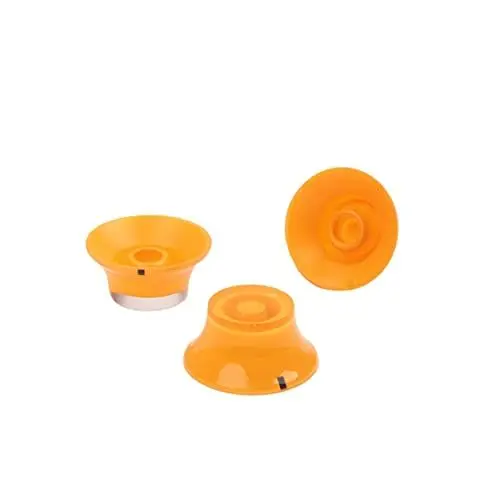 Produktbild: ifundom Vintage Look Gitarre Knöpfe 3er Set Gelb Schwarz E-gitarre Lautstärke Ton Knöpfe Gd52