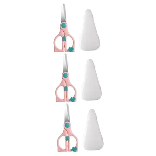 Produktbild: ifundom 3 Sets Babyschere Sicherheits Lebensmittelschere Mehrzweck Lebensmittelschere Und Kleinkind Lebensmittelschere Kinderschere Beikostschere Rosafarbener Edelstahl