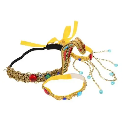 Produktbild: ifundom 3st Ägyptischer Pharaonischer Schmuck Ägyptischer Schmuck Für Frauen Ägyptische Cosplay-requisite Schlangenkopfschmuck -armbänder Ägyptischer Kostümkopfschmuck Polyester