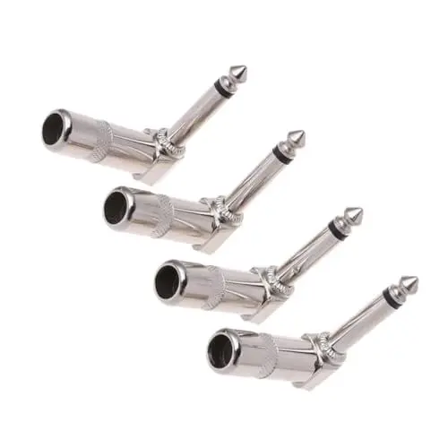 Produktbild: ifundom Ersetzen Sie Ihre Abgenutzten Gitarrenteile 90-grad-rechtwinkliger Gitarrenkabeladapter Gitarren-patchkabel-lötset