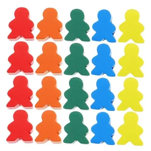 Produktbild: ifundom 50 Stück Brettspielmarken Buntes Schach Kettendreieck-schachspiel Chinesische Dame Zubehör Für Brettspiele RPG-Tokens Dekorationen Für Brettspiele Spiele Für Draussen Holz