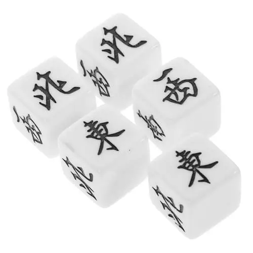 Produktbild: ifundom Südosten Nordwesten Würfel - 5-teiliges Mahjong-würfelset - Dekorative Spielwürfel-Requisiten - Acrylmaterial - Perfekt Für Partys Und Zuhause