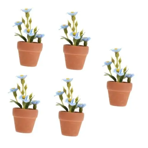 Produktbild: ifundom 5St Mini künstliche Outdoor- kleines Hausgerät sukulentenpflanzen künstlich kunstpflanze Anlage Miniaturblumenbonsai -Outdoor-Tools Puppenhaus Zubehör Requisiten