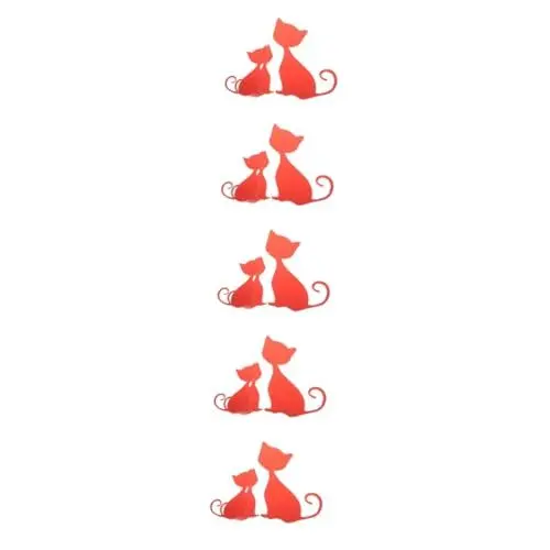 Produktbild: ifundom 5 Sätze Wandaufkleber Spiegel Für Wanddekoration Wohnzimmer Halloween-katzenaufkleber Diy Katzenaufkleber Halloween-wandtattoos Wandtattoo Wandbild Wandspiegel Haushalt 3d Acryl