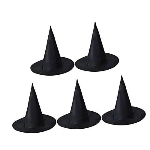 Produktbild: ifundom Hautfreundlicher 5-teiliger Halloween-hexenhut Dekoration Eleganter Partyhut Aus Oxford-stoff