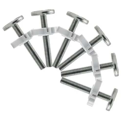 Produktbild: ifundom 6St Schrauben für Haustierzäune Rolle Stange Hundetor Adapter Tor-Kit Babyzaun Zubehör Haustierzaun Ersatzteile Haustiertorteile Babygitter-Verlängerungsschrauben Plastik Silver