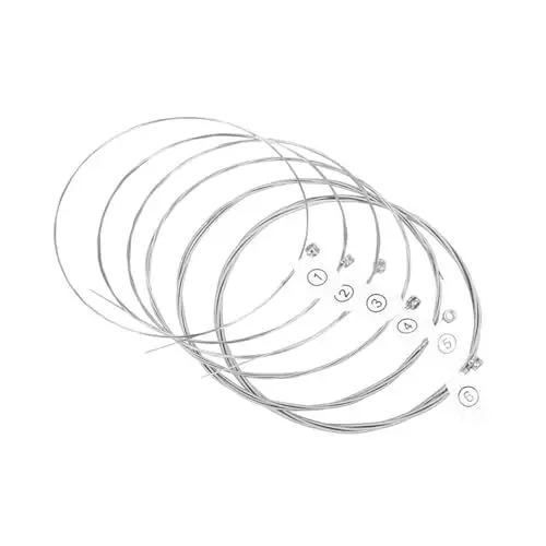 Produktbild: ifundom 6er-pack Saiten Für E-gitarre – Set Mit Austauschbaren Gitarrensaiten Mit Ersatzsaiten Für Akustikgitarren Für Gitarrenzubehör