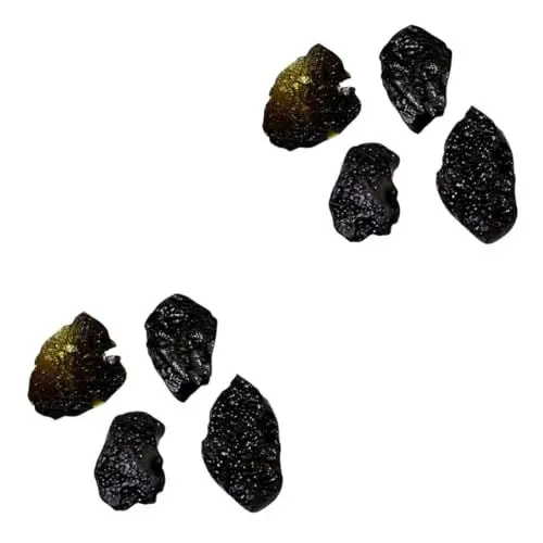 Produktbild: ifundom 8 STK Glasmeteorit Fischglasdekorationen Felsen Aerolit Halskettenanhänger Aus Kristall Schwarze Tischdeko Meteoriten-Dekoration Kristall Taschenlampe Ornament Zubehör Kind Modell