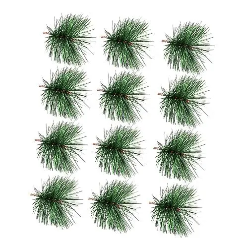 Produktbild: ifundom 96 STK Künstlicher Tannenzweig Gefälschte Tannennadeln Weihnachtsgrün Zum Basteln Girlande Aus Tannenzweigen Weihnachtsgirlanden-Picks Pine Cones Kiefer Baby PVC Gefälschter Zweig