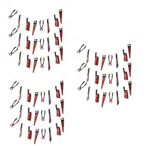 Produktbild: ifundom 9 STK Halloween-Flagge Ziehen Halloween Glückliche Banner Halloween Ammer Banner Spukhaus Hängende Dekoration Spukhaus-Banner Fröhliches Halloween-Banner Körper Papier Partybedarf