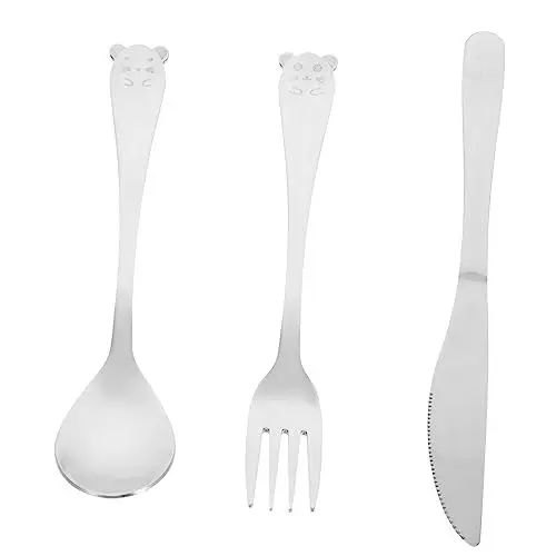 Produktbild: ifundom 9 Stk Besteck Löffel Kinderkoffer Kindergeschirr Kinderlöffel -kit Kinder Essen Besteck Kinderbesteck Besteckset Aus Edelstahl Anzüge Für Kinder Tier Kleinkind Rostfreier Stahl
