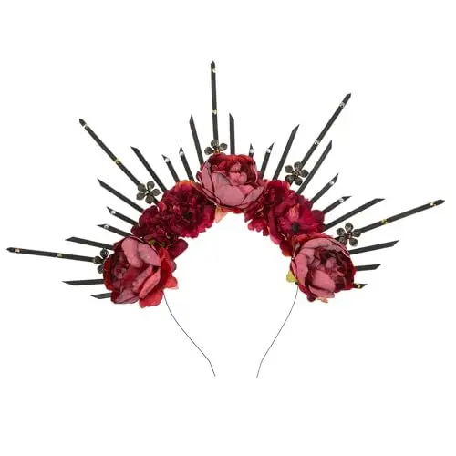 Produktbild: ifundom Blumenstirnband Blumengöttin Kopfschmuck Festival-königin-krone Jungfrau Maria Haarreif Gotische Krone Stirnband Göttin Kopfbedeckung Stirnbänder Cosplay Stoff Schmücken Fräulein