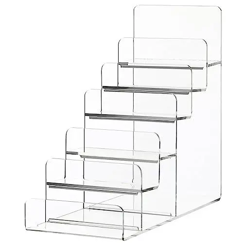 Produktbild: ifundom Buchhalter 6-Stufiger Geldbörsen-Ausstellungsständer Transparenter Acryl-Geldbörsen-Ausstellungsständer Halter Schmuck Brillen Präsentationsständer Handtaschen-Organizer