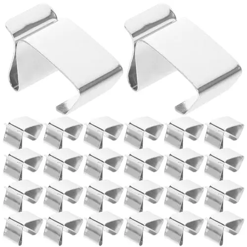 Produktbild: ifundom Dachrinnenhaken Für Weihnachtsbeleuchtung Aus Metall 50 Stück Clips Zum Aufhängen Von Weihnachtsbeleuchtungen Für Den Außenbereich Saisonale Beleuchtungshaken Metall-Clips Für