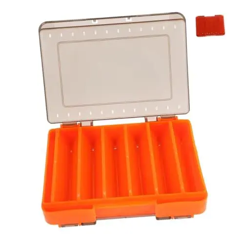 Produktbild: ifundom Doppelseitige Angelköderbox Tragbare und Leichte Aufbewahrungsbox für Angelzubehör Kleine Kunststoff Organizer mit Transparenter Abdeckung für Angler Unterwegs