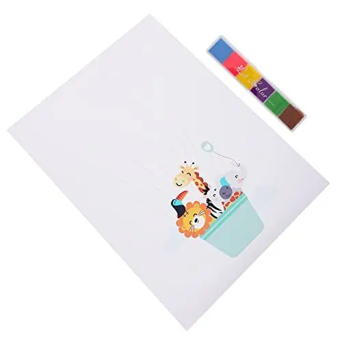 Produktbild: ifundom Fingerabdruck-Check-in-malerei Gast Signierbaum Fingerfarbe Malleinwand Fingerabdruckbaum Für Babypartys Leinwände Leer Kind Selbstgemacht Signaturtafel Stoff Aus Chemiefaser