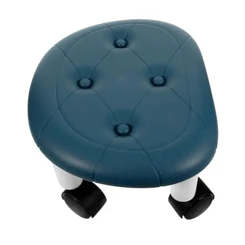 Produktbild: ifundom Hocker mit Rädern Rollhocker Niedriger Hocker Bequemer Sitz Drehbarer Hocker für Das Home Office