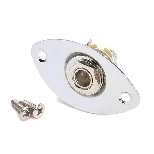 Produktbild: ifundom Elektrische Gitarre Jack Buchse 6 35mm Gitarre Pickup Buchse Montage Schrauben