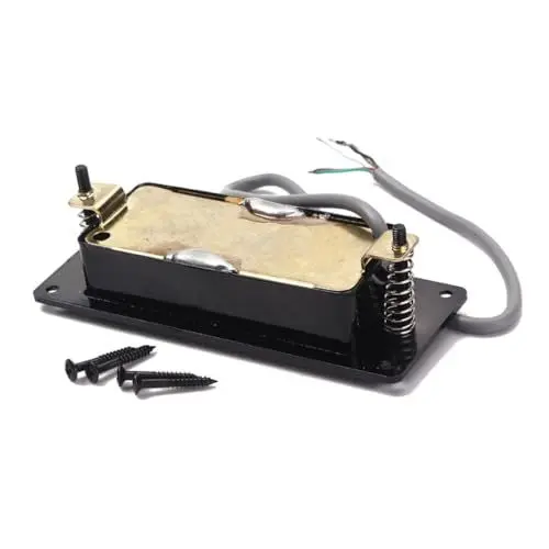 Produktbild: ifundom Gml02 Gitarren-tonabnehmer Bassgitarren-tonabnehmer Versiegeltes Kupfergehäuse Verbesserter Crunch Einfache Installation 4 Kabel Schwarz