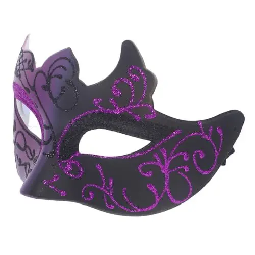 Produktbild: ifundom Maskerade-halbmaske Cosplay Goldener Glitzer Halloween Karnevalsmaske Für Männer Und Frauen Sicher Bequem Foto-requisite