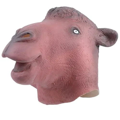 Produktbild: ifundom Kamelmaske Tiere Kopfbedeckung Tier Falsche Vorderseite Karneval Partyzubehör Halloween Kostüm Ausgefallene Verkleidungsmasken Lustige Dekoration Kopfverkleidung Kamelmaske 9x7.8inch