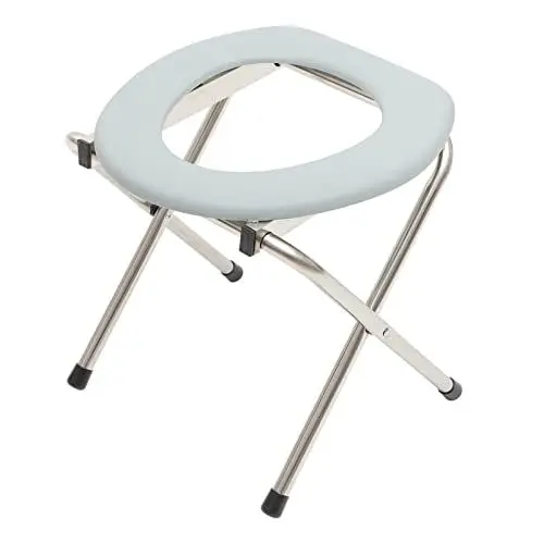 Produktbild: ifundom Klappbarer Toilettenstuhl: Tragbarer Toilettensitz, Klappbarer Toiletten-Sicherheitsrahmen Toilettenstuhl, Leichter Camp-Toilettensitz für Camping