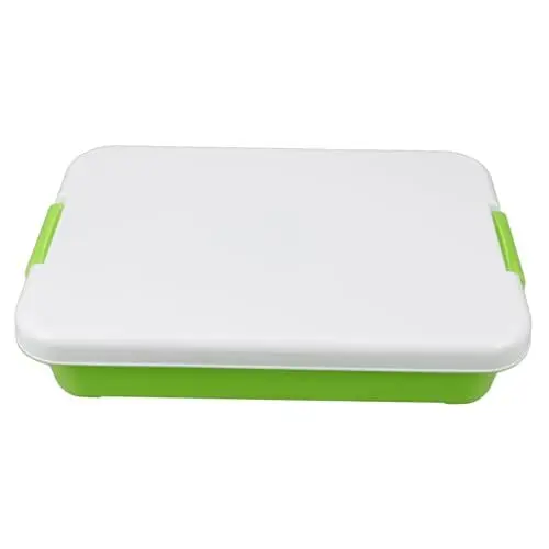 Produktbild: ifundom Sandplastikform sensorisches Tablett Spielsand für Sandkasten Indoor-Sandkasten Sandkästen Kinder Spielzeugbox Sandkasten Spielzeug Sandkasten mit Deckel Leere Sandbox Light Green