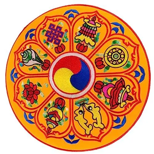 Produktbild: ifundom Schüsselauflage Zubehör für Klangschalen Meditationsschale meditationsmatte meditation cushion tibetische Schalenunterlage Unterlage für Klangschale Vajra Schale Matte Tortenspitze